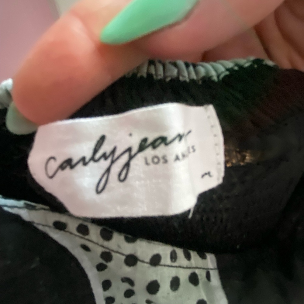 Carly Jean Los Angeles Black and White Polka Dot Maxi Dress - Picture 3 of 9
